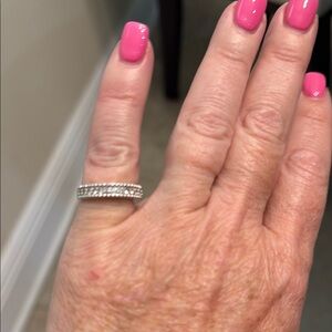 diamond & sterling silver ring